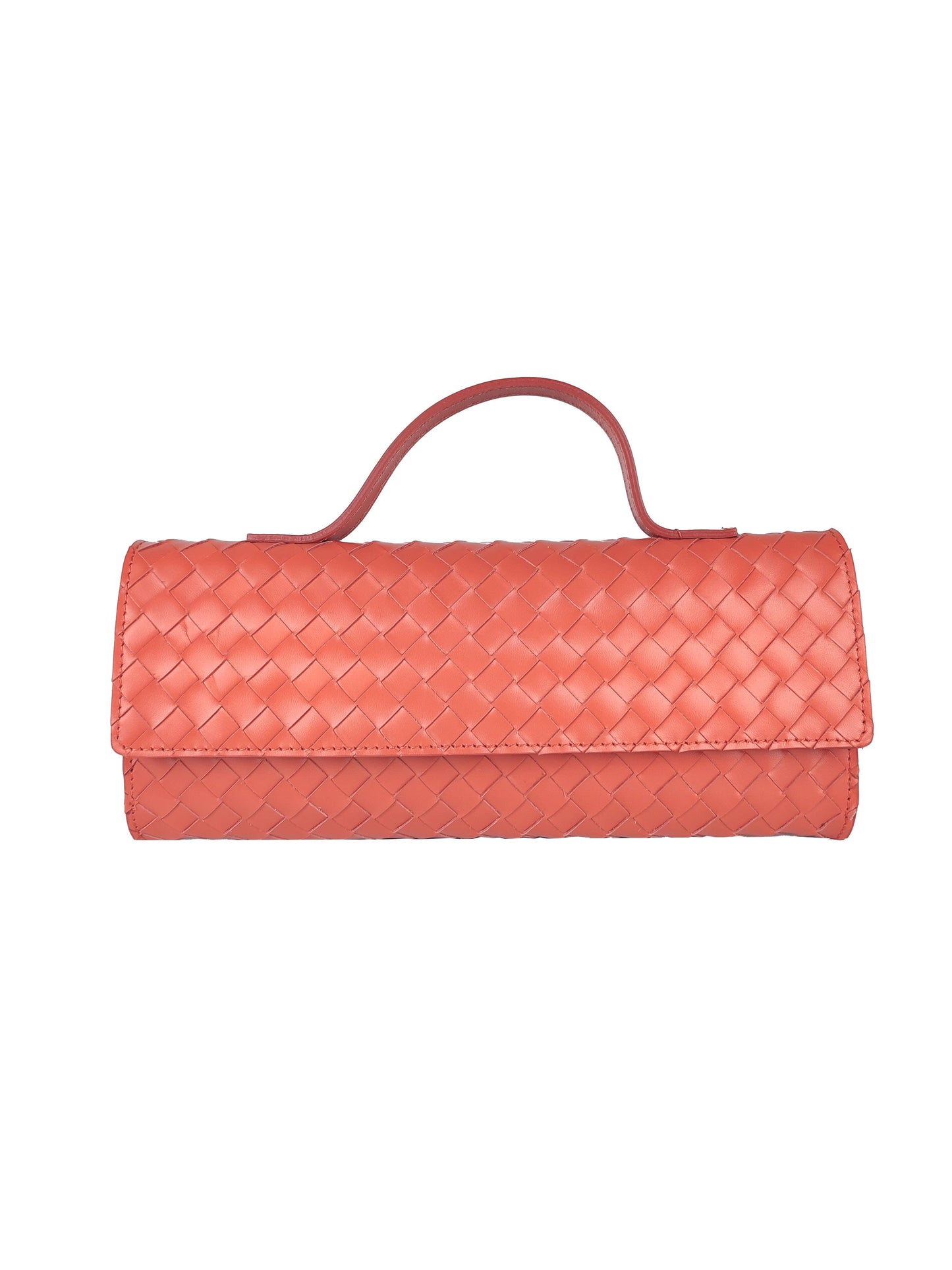 Woven leather bag