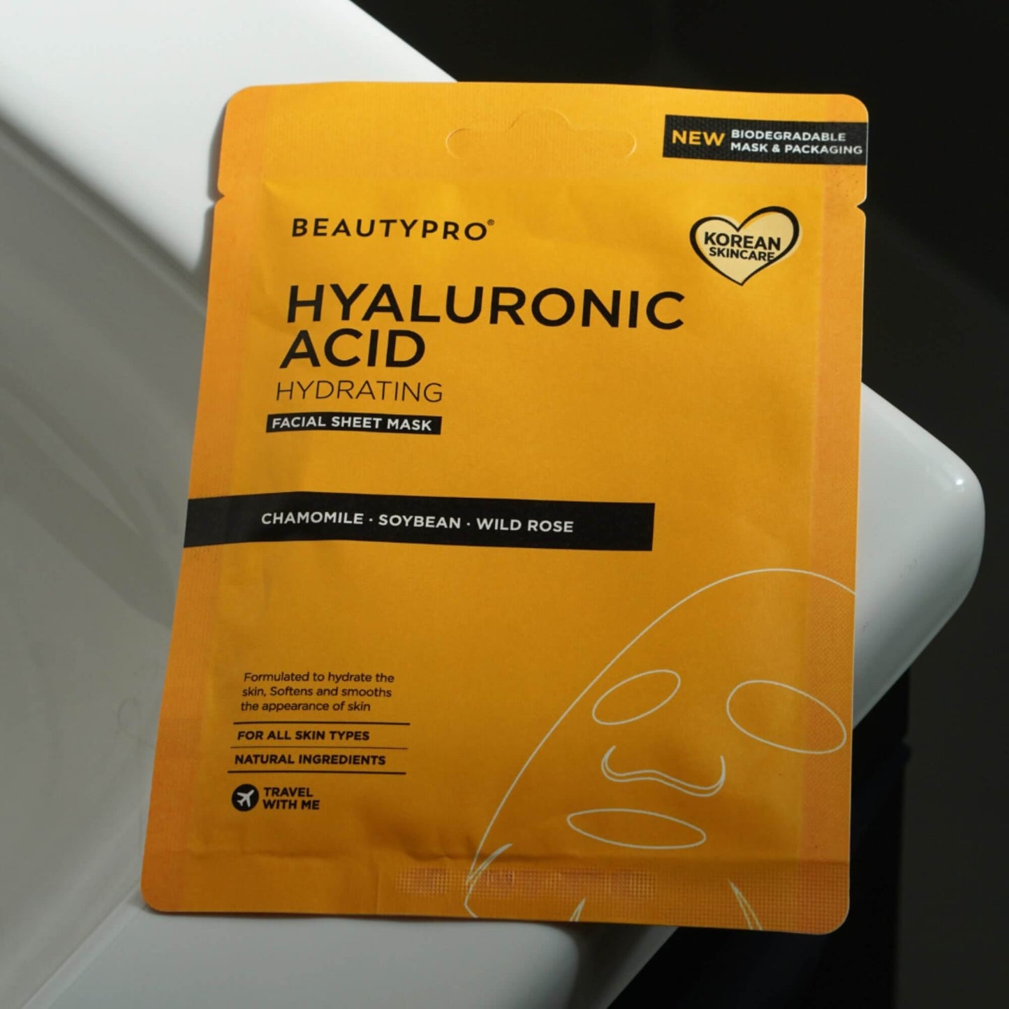 HYALURONIC ACID Hydrating Facial Sheet Mask - 100% Biodegradable