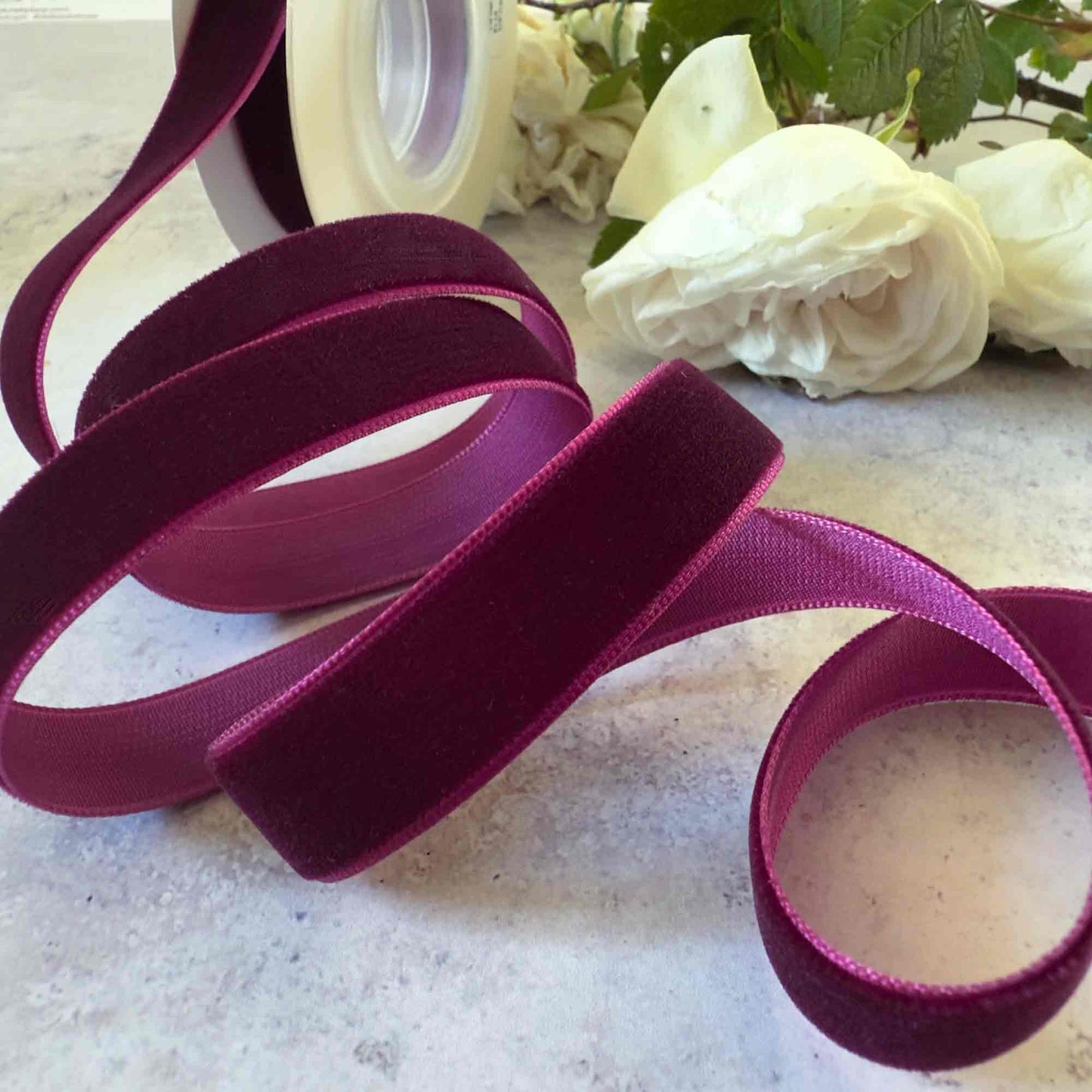 Bordeaux Velvet Ribbon - 3 Meter Roll