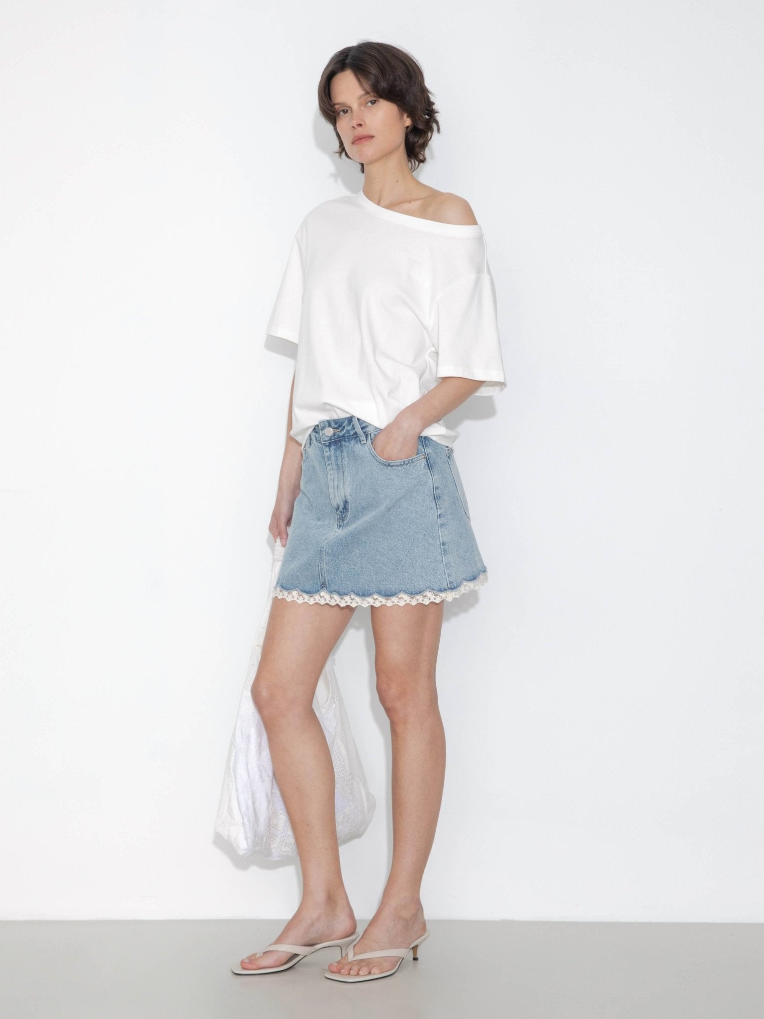 Embroidered Off - Shoulder Short - Sleeve Top - MarramTrading.com