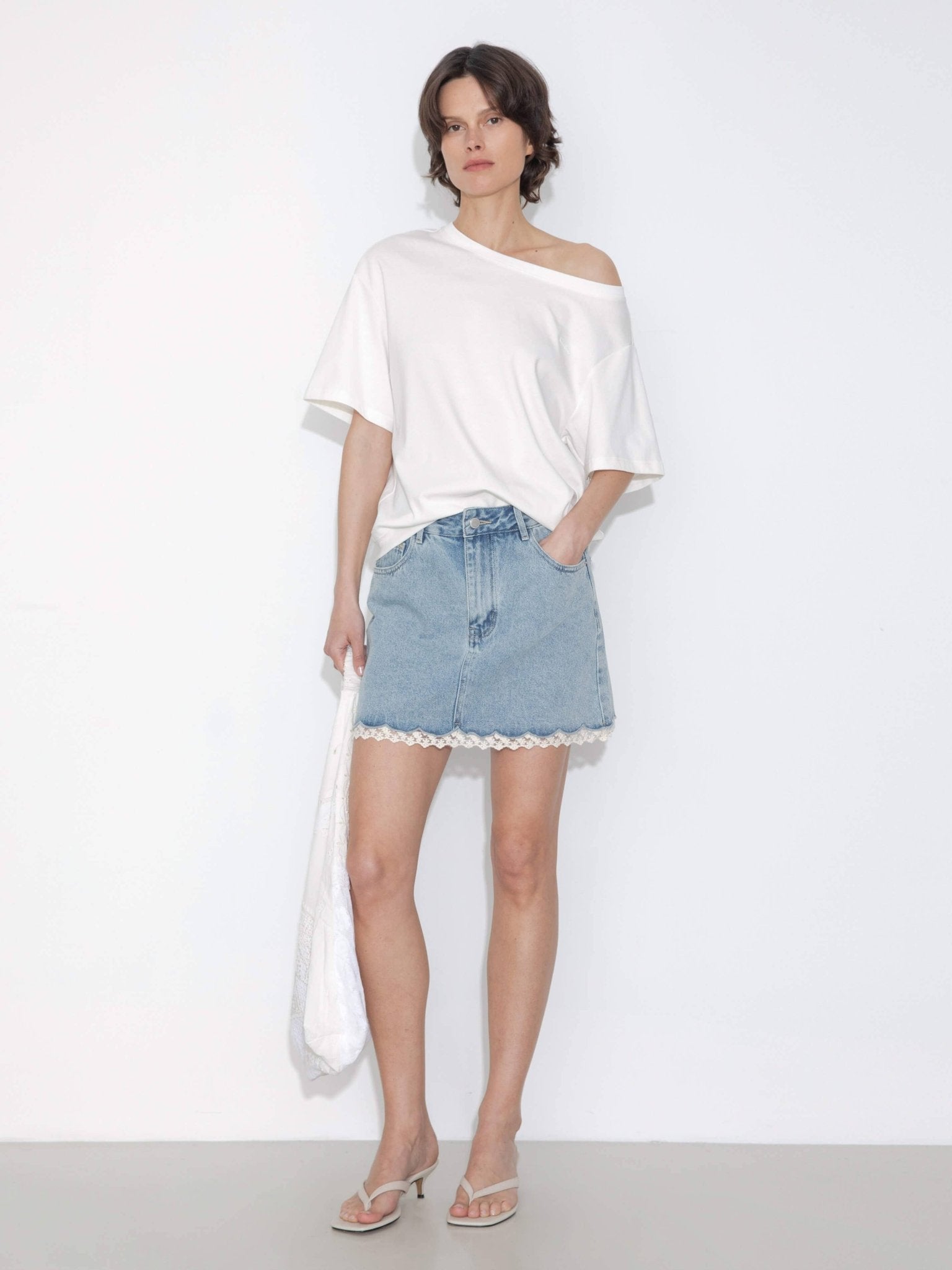 Embroidered Off - Shoulder Short - Sleeve Top - MarramTrading.com