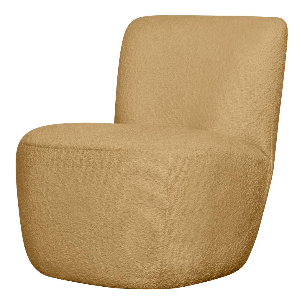 Eve armchair boucle fabric ochre - MarramTrading.com