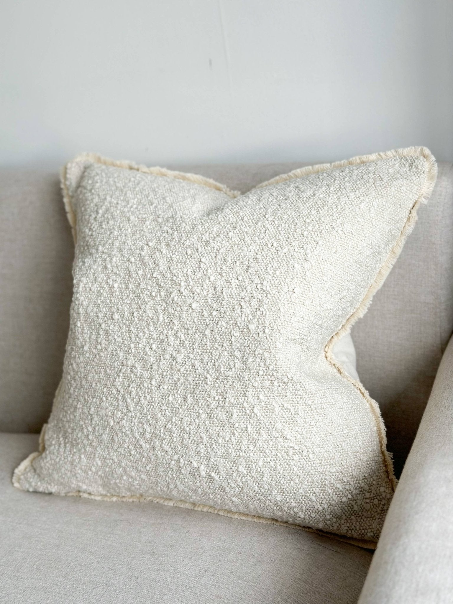 Extra large Cream Boucle Cushions - MarramTrading.com