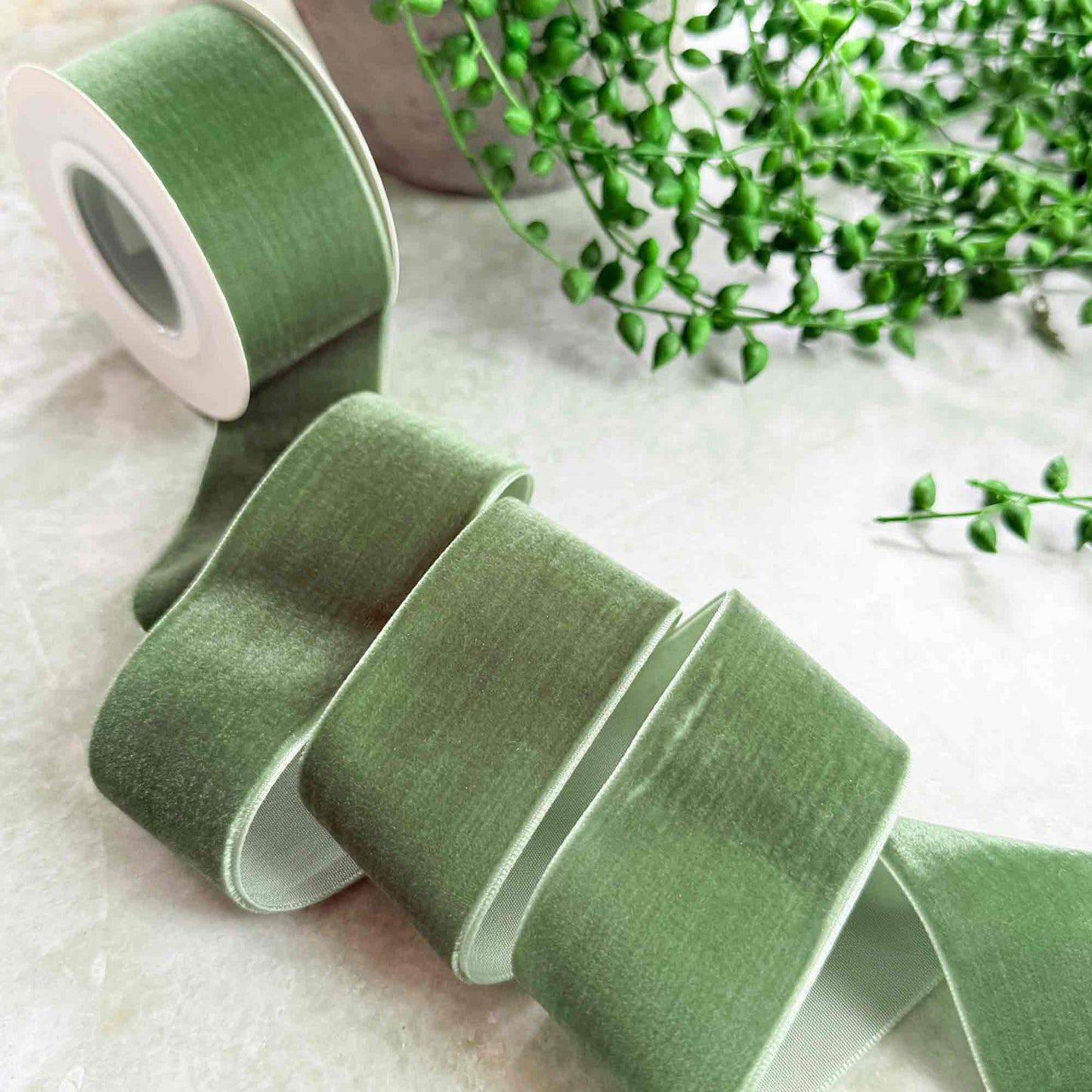 Hunter Green Velvet Ribbon - Various Widths | 3 Meter Roll