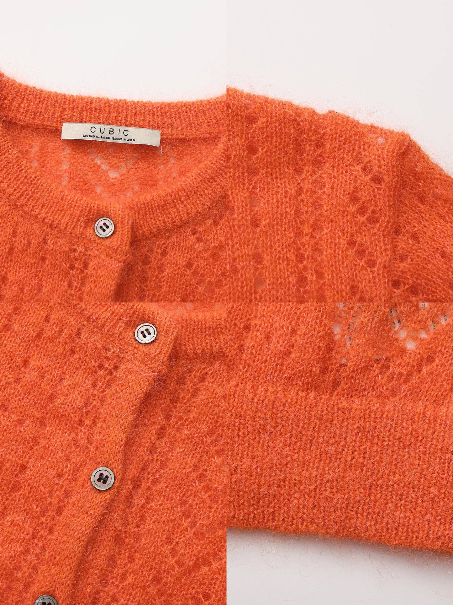 Cropped Open-Knit Cardigan