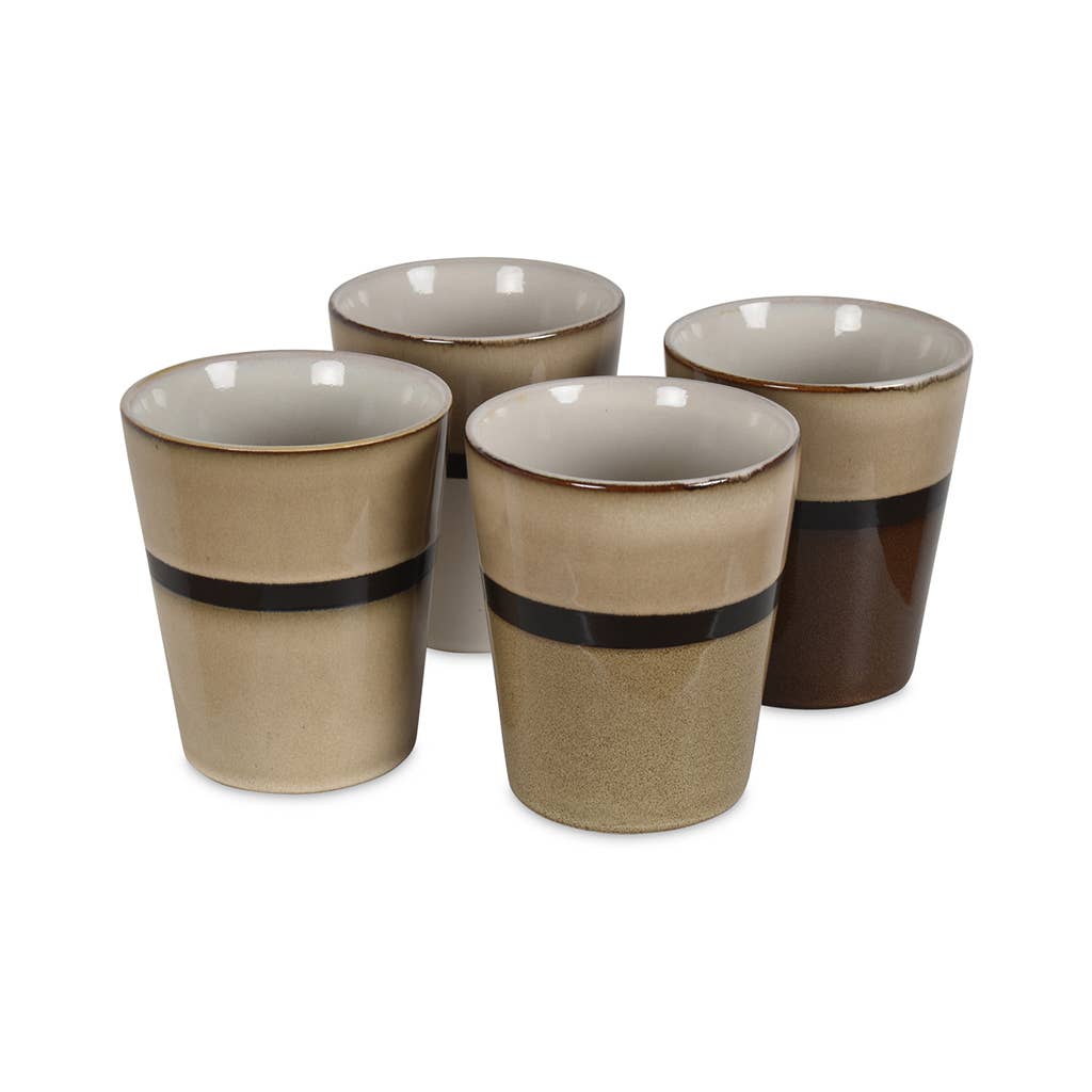 Set of 4 natural Lynx tumblers