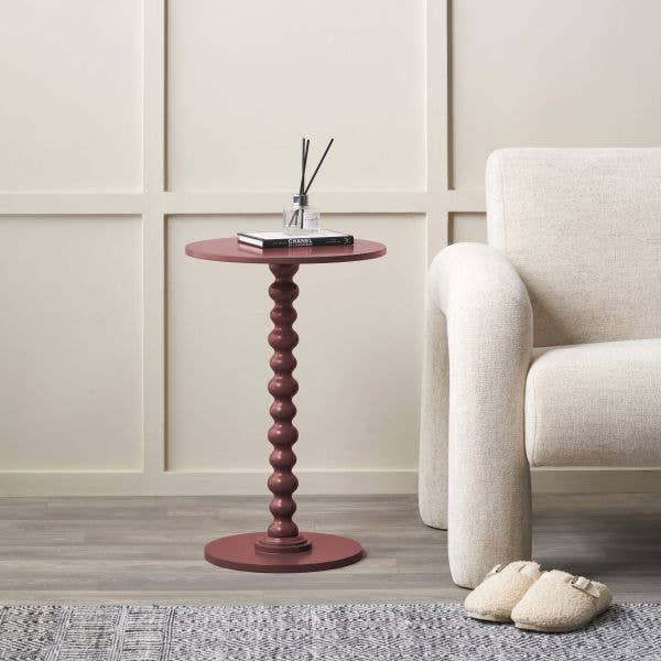 Mulberry Wood Bobble Side Table