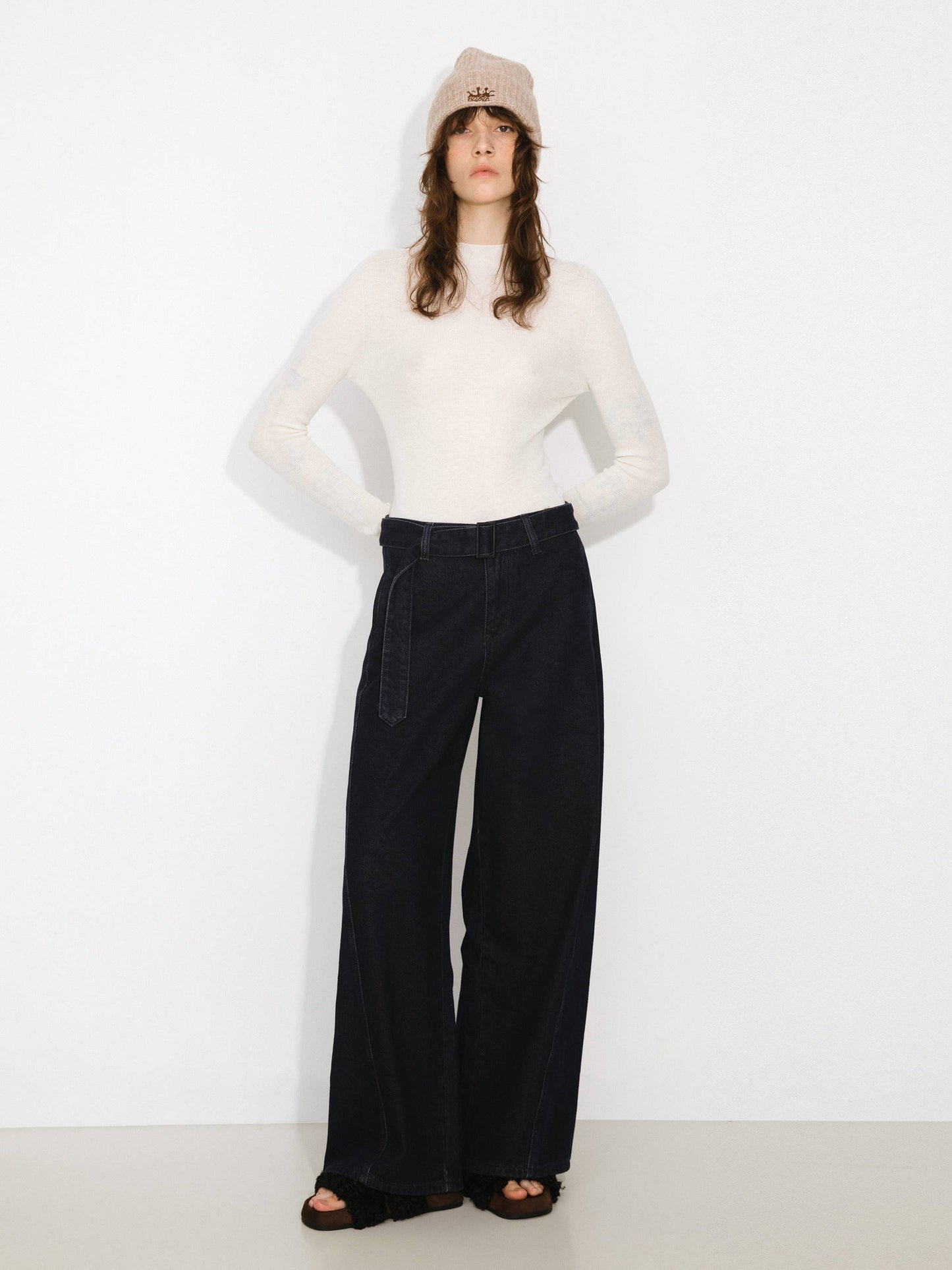 Merino Wool Turtleneck Knitwear Jumper