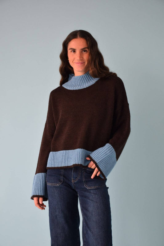 Brown and Blue Bruna Jersey