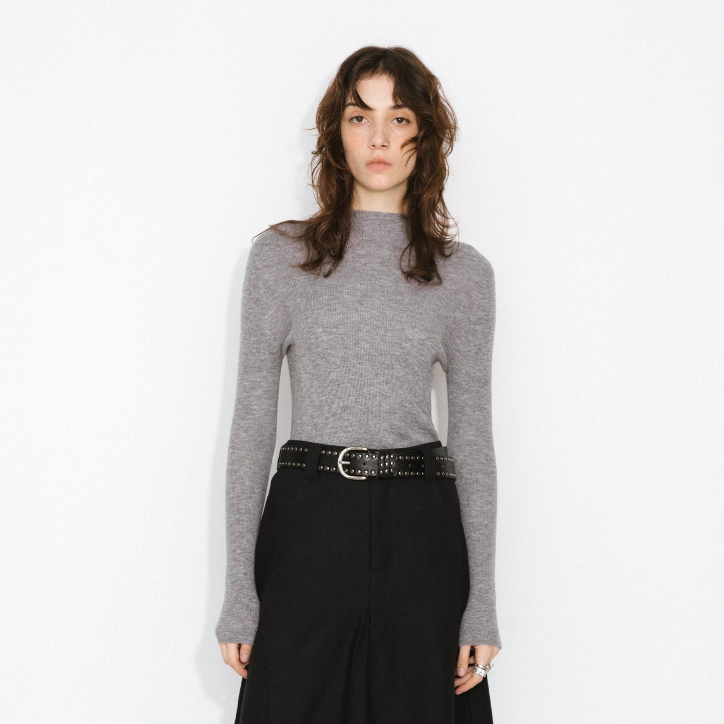 Merino Wool Turtleneck Knitwear Jumper