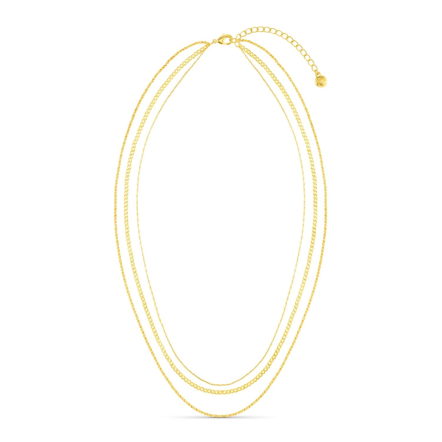 Fine Chain 3 - Row Necklace - MarramTrading.com