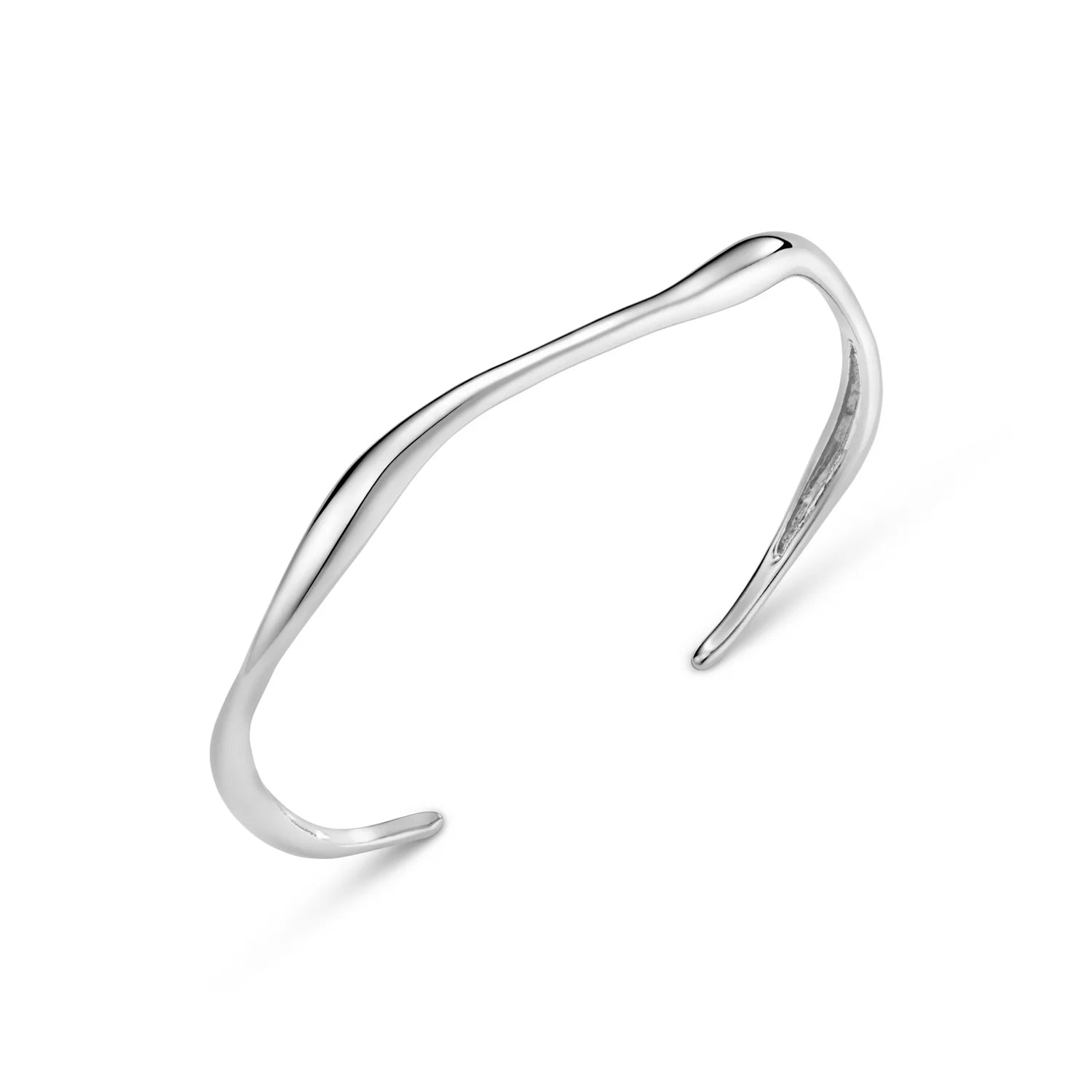 Fine Wave Bangle Silver - MarramTrading.com