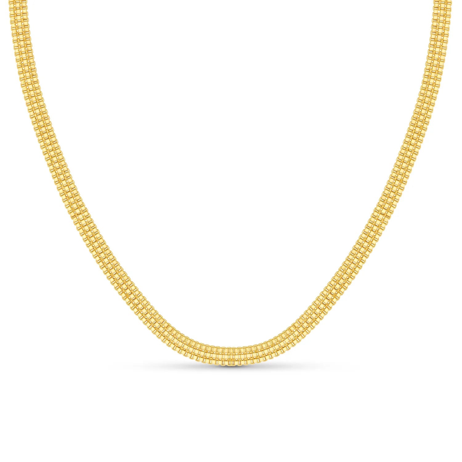Flat Box Chain Necklace - MarramTrading.com