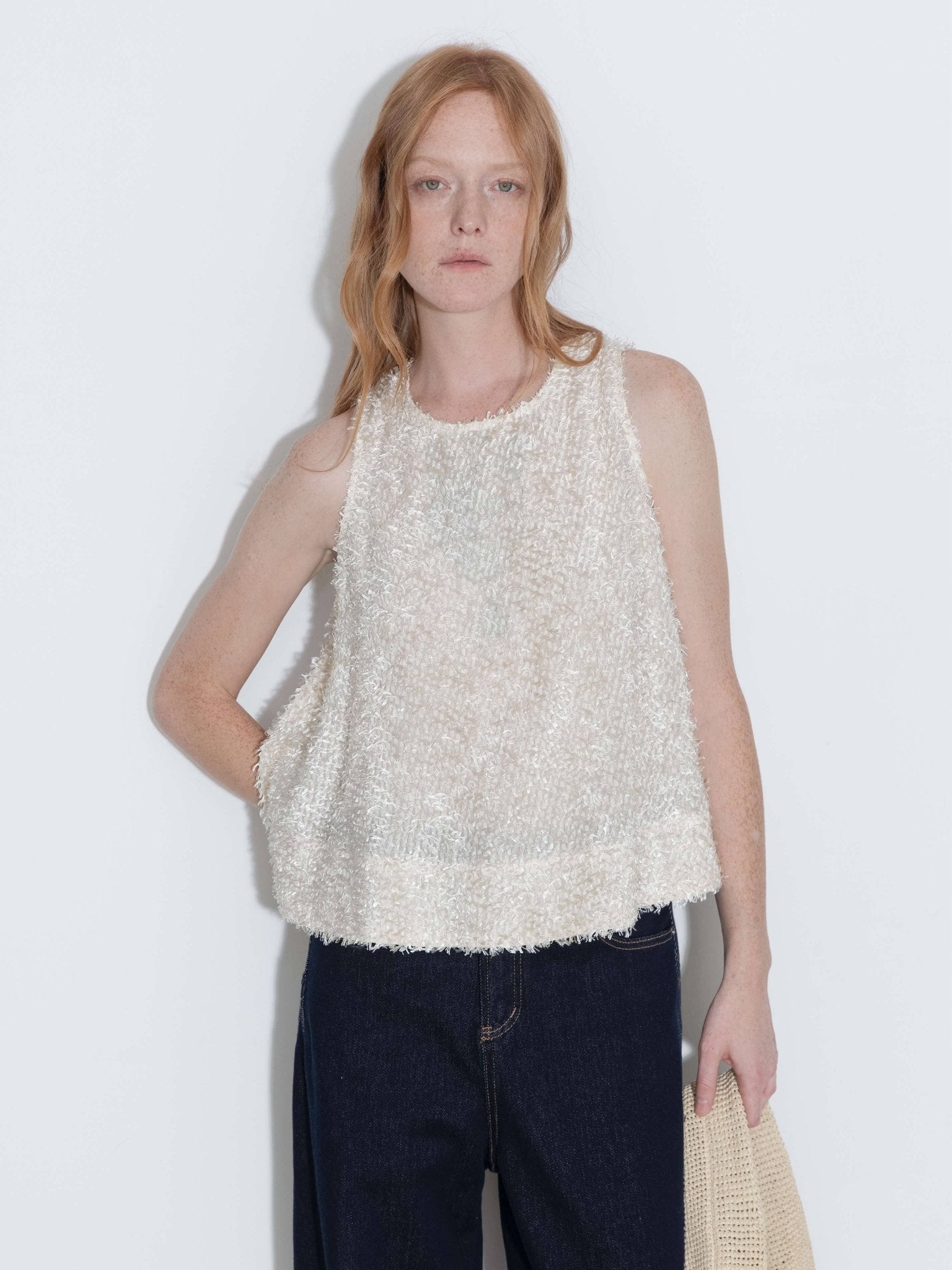 Fringe Feather Sleeveless Vest - MarramTrading.com