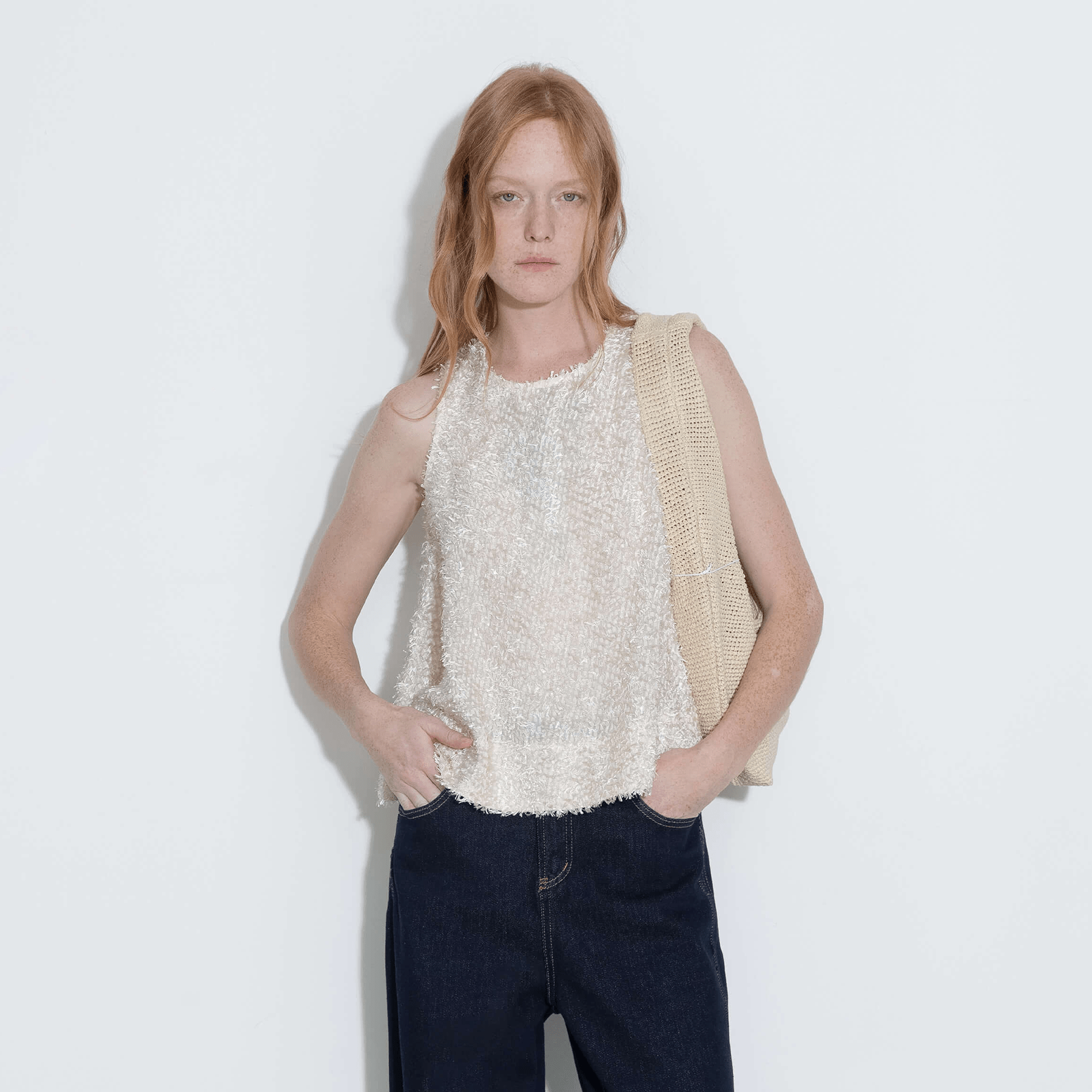 Fringe Feather Sleeveless Vest - MarramTrading.com