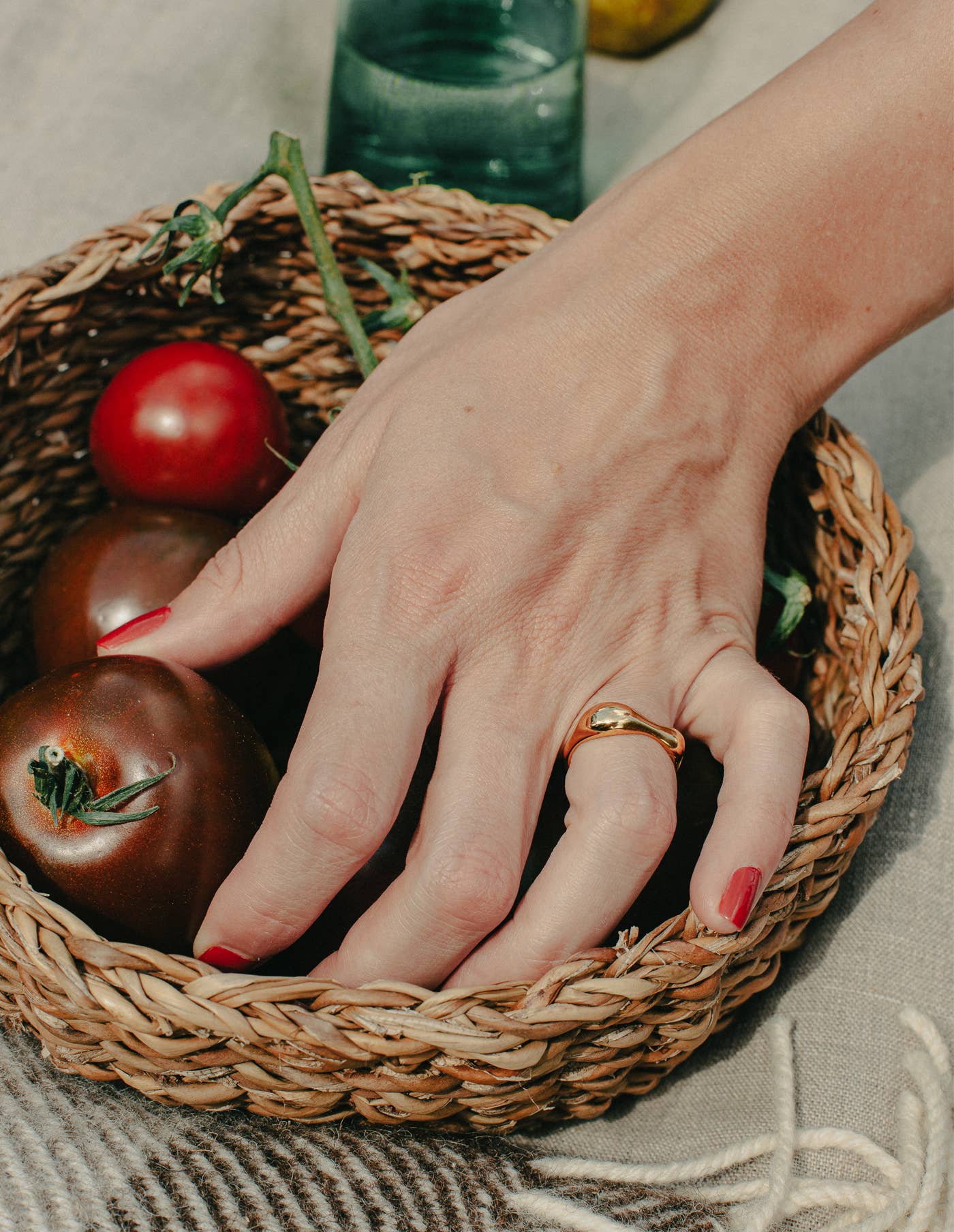Gold Fluid Band Ring, Waterproof - MarramTrading.com