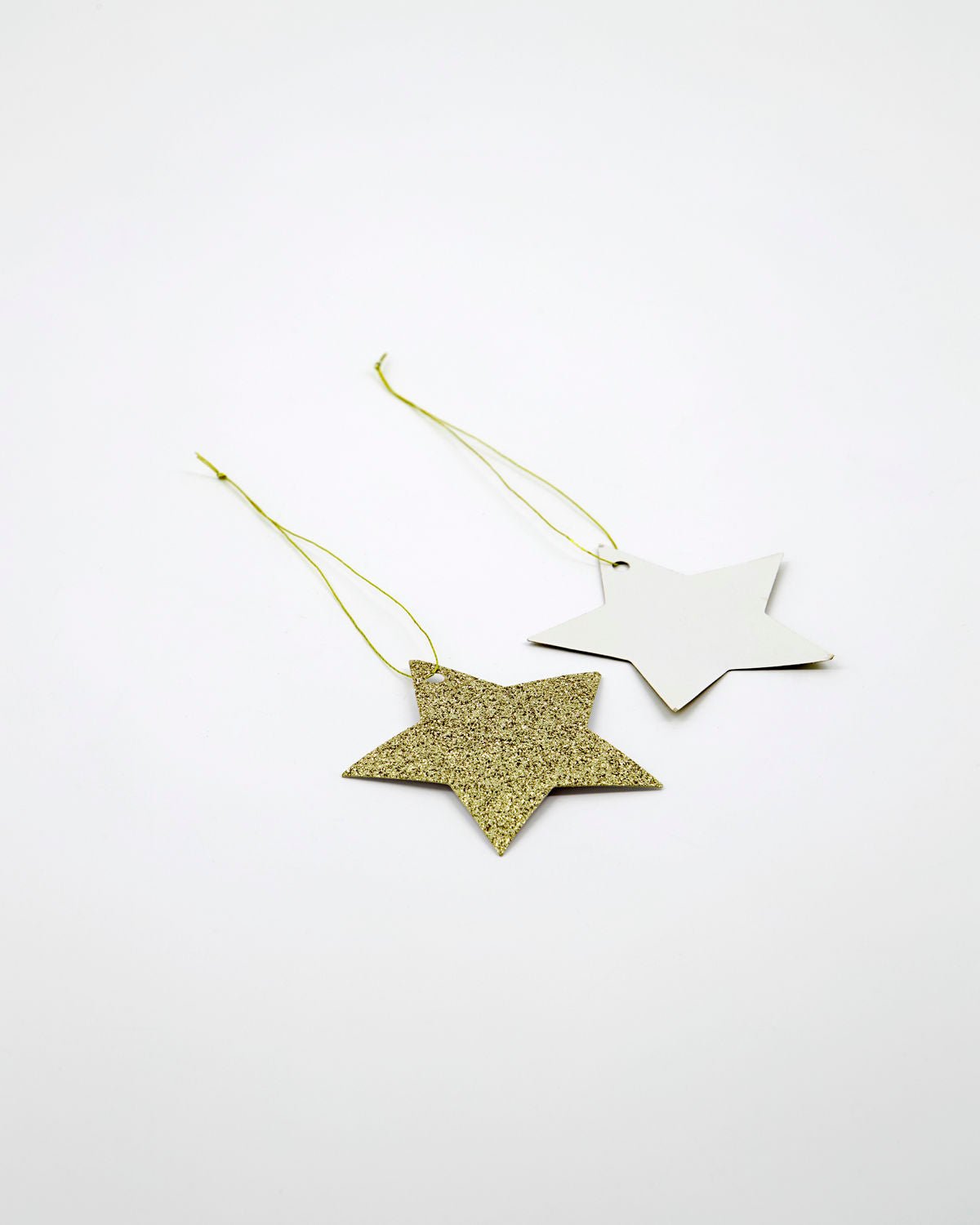 Gold Glitter Star Gift Tags Pack of 12 - MarramTrading.com