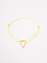 Load image into Gallery viewer, Gold Pyramid Bracelet - Neon Yellow - MarramTrading.com
