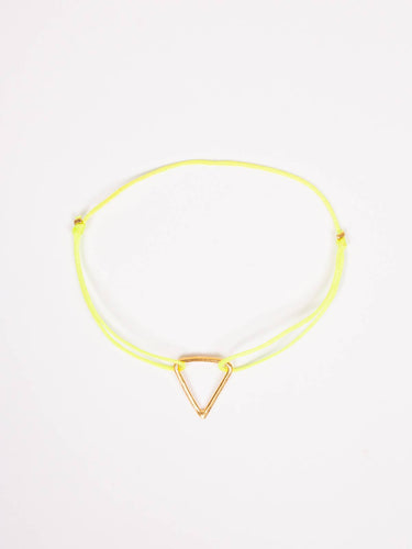 Gold Pyramid Bracelet - Neon Yellow - MarramTrading.com