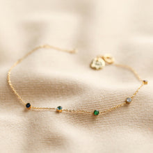Load image into Gallery viewer, Stainless Steel Rainbow Crystals Bracelet in Gold
