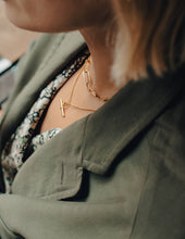 Load image into Gallery viewer, Gold T - Bar Chain Necklace, Waterproof - MarramTrading.com
