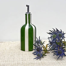 Load image into Gallery viewer, Green striped oil bottle - MarramTrading.com
