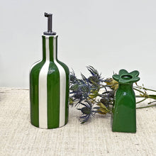 Load image into Gallery viewer, Green striped oil bottle - MarramTrading.com
