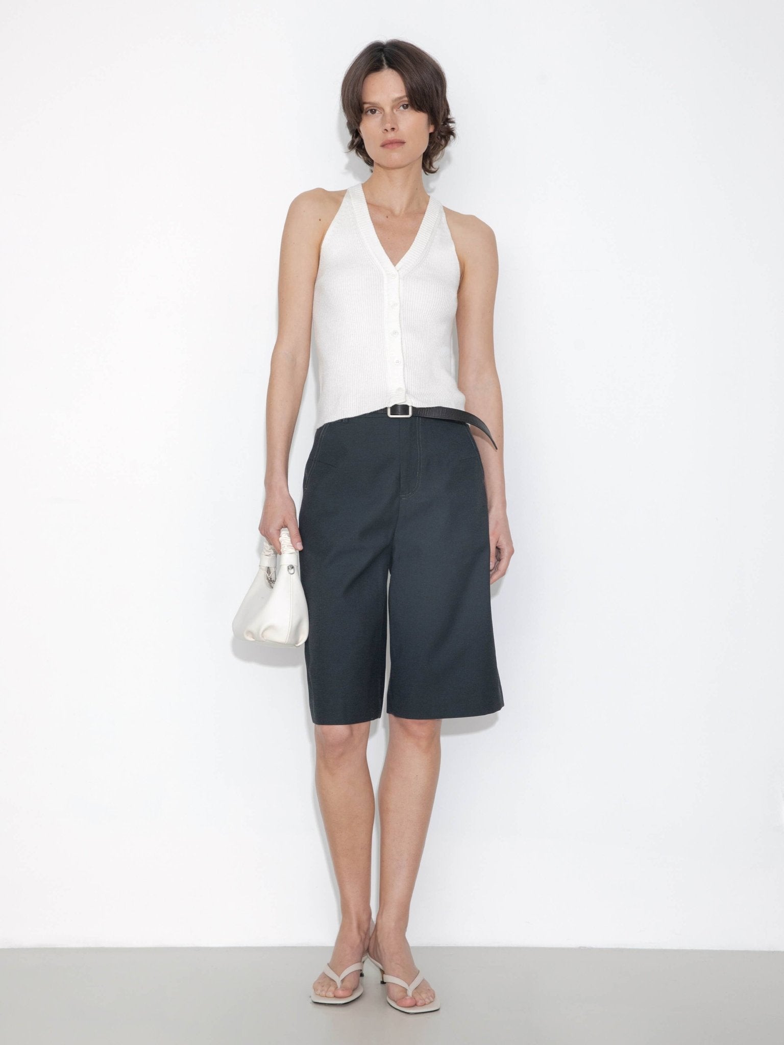 Halter Neck Off - Shoulder Cardigan Vest - MarramTrading.com
