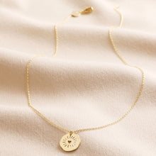Load image into Gallery viewer, Heart Disc Pendant Necklace in Gold
