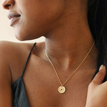 Load image into Gallery viewer, Heart Disc Pendant Necklace in Gold
