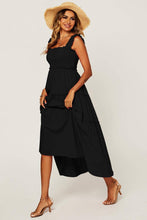 Load image into Gallery viewer, Hem Detail Tiered Maxi Dress In Black - MarramTrading.com
