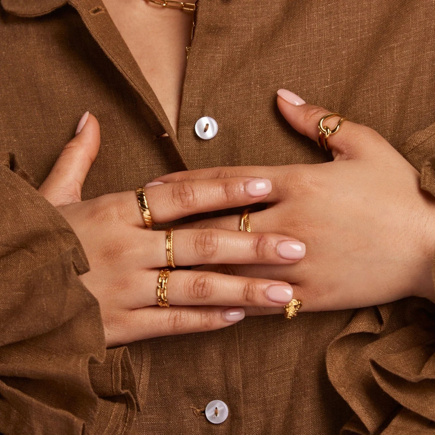 Interlocking Open Adjustable Ring - MarramTrading.com