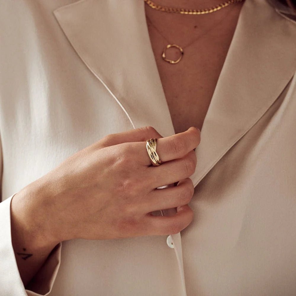 Interlocking Rings - Gold - MarramTrading.com