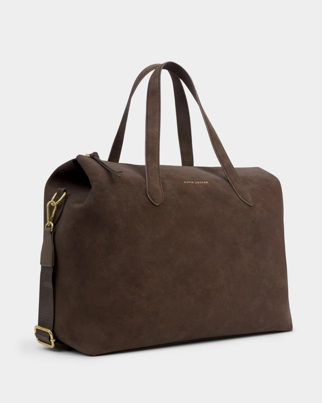 Faux Suede Chocolate Cabin Bag