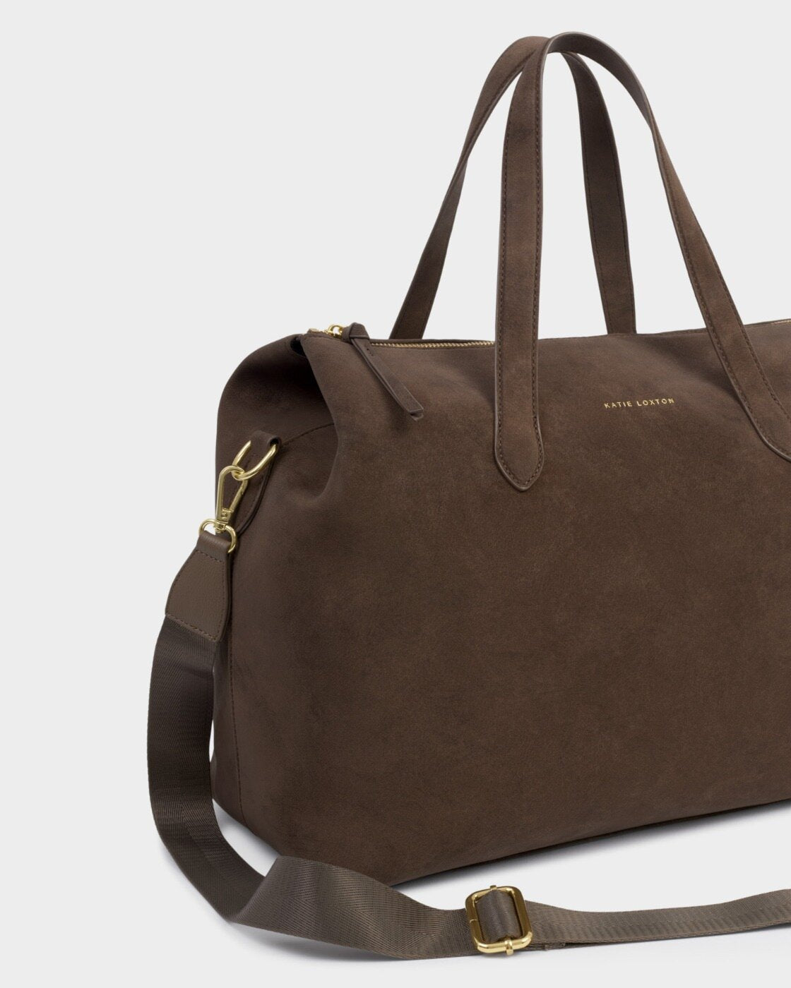 Faux Suede Chocolate Cabin Bag