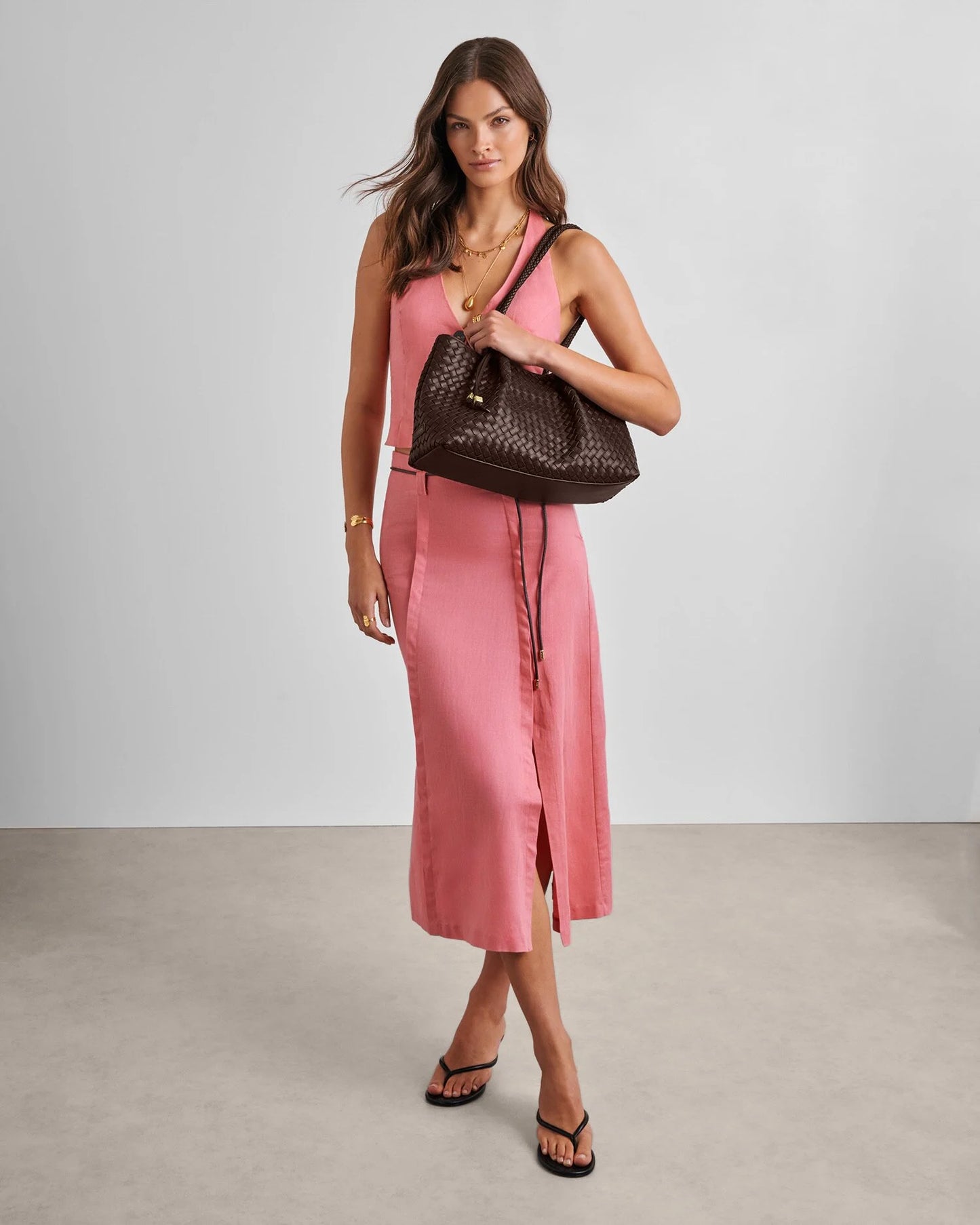 Woven Shoulder Tote