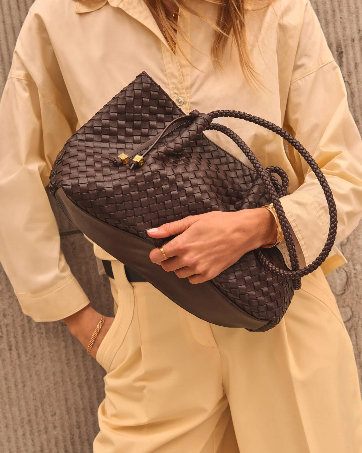 Woven Shoulder Tote