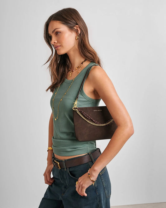Suedette Shoulder Bag
