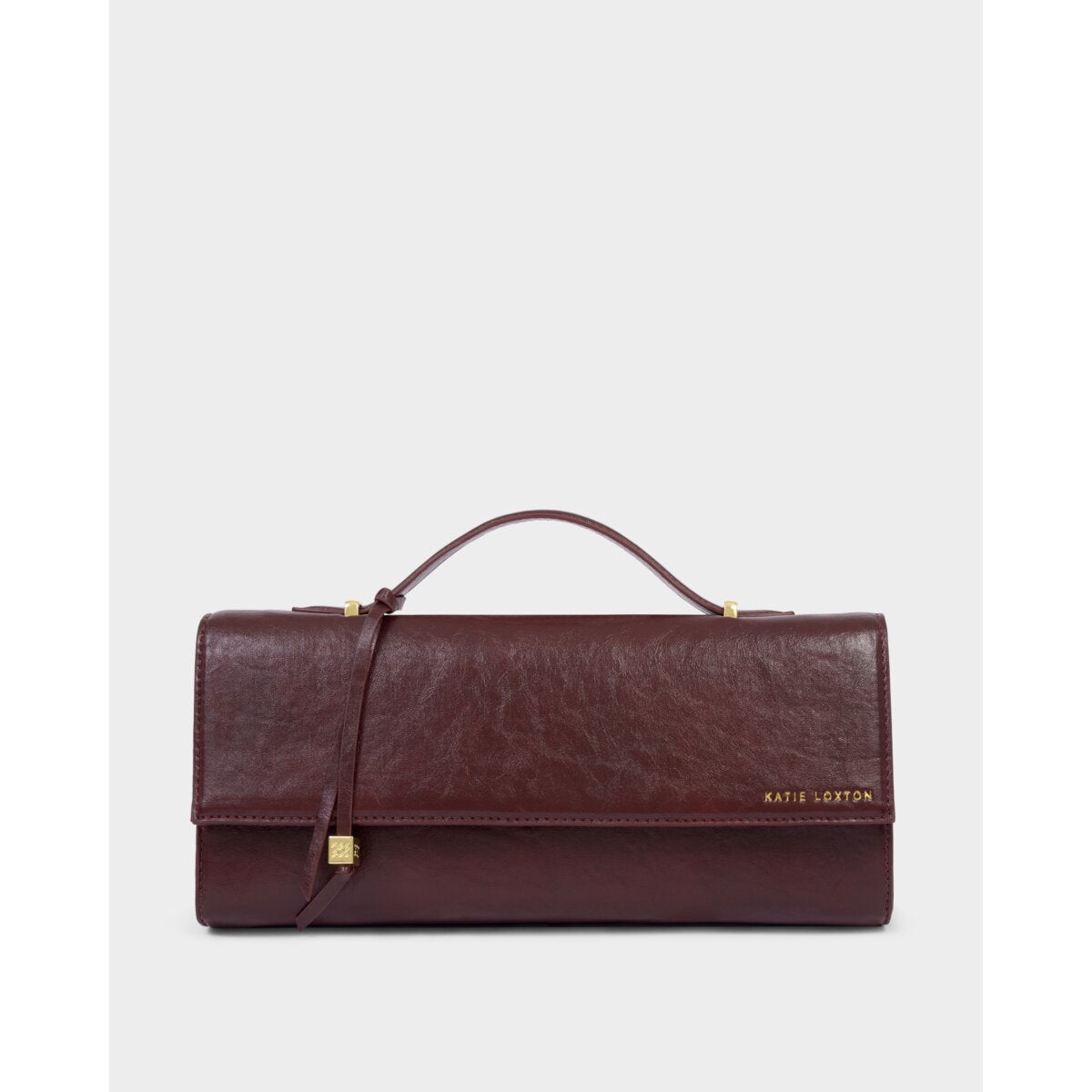 Alma Suedette Clutch - Cherry