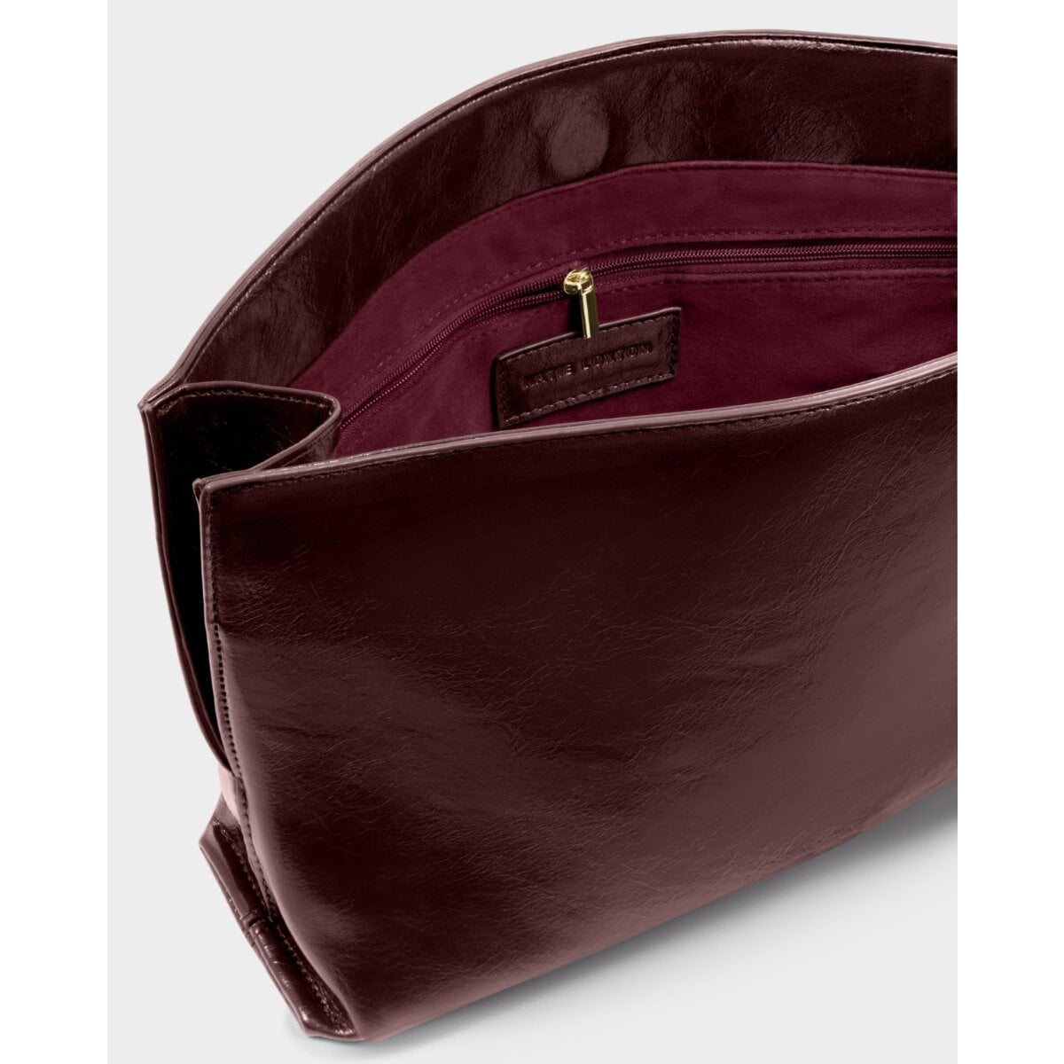 Freya Suedette Clutch - Cherry