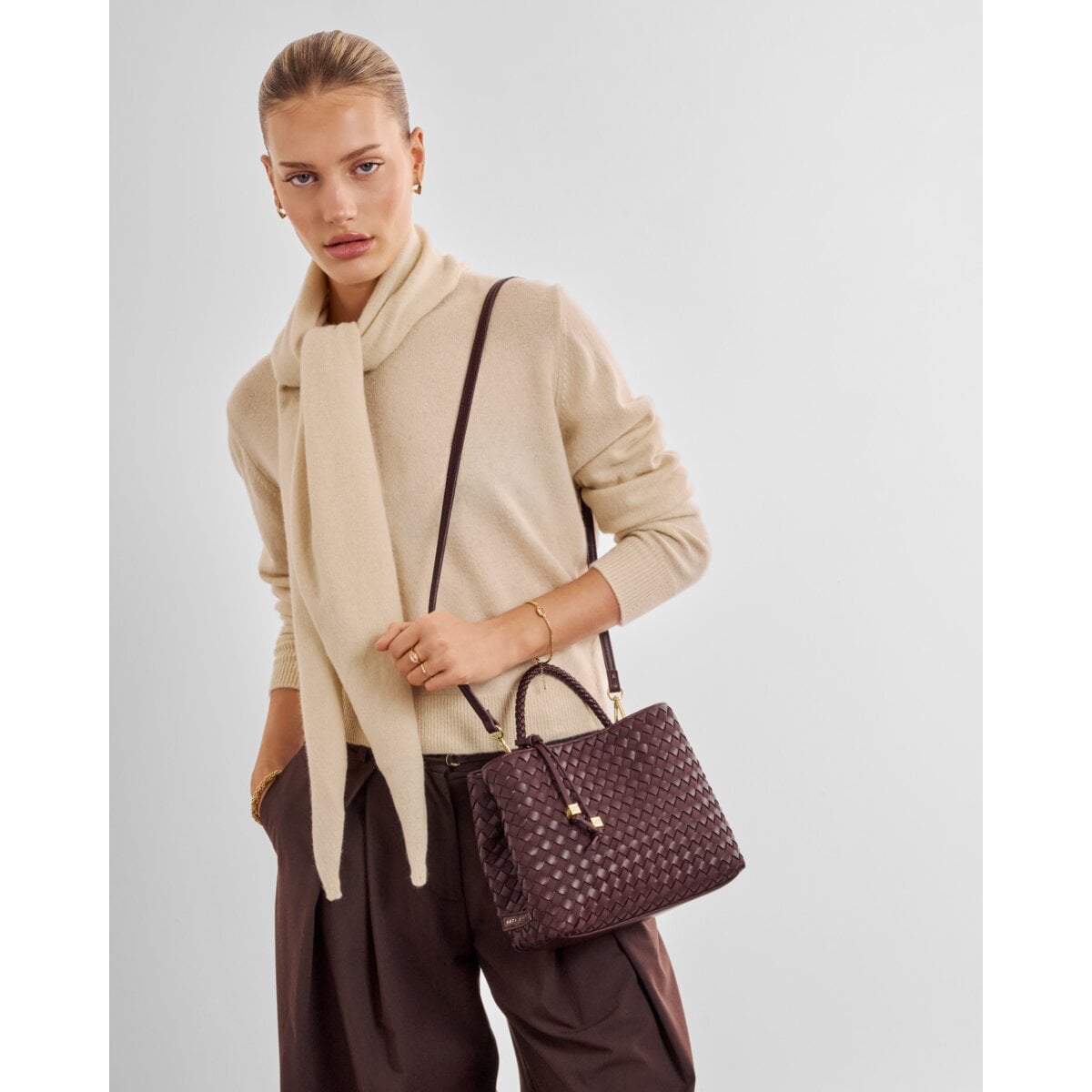 Hand Woven Top Handle Bag