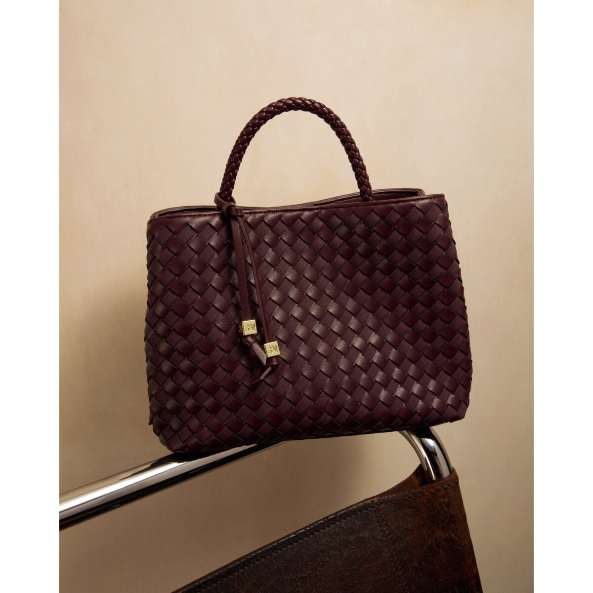 Hand Woven Top Handle Bag