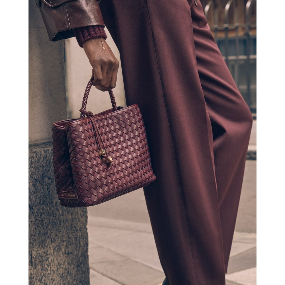 Hand Woven Top Handle Bag