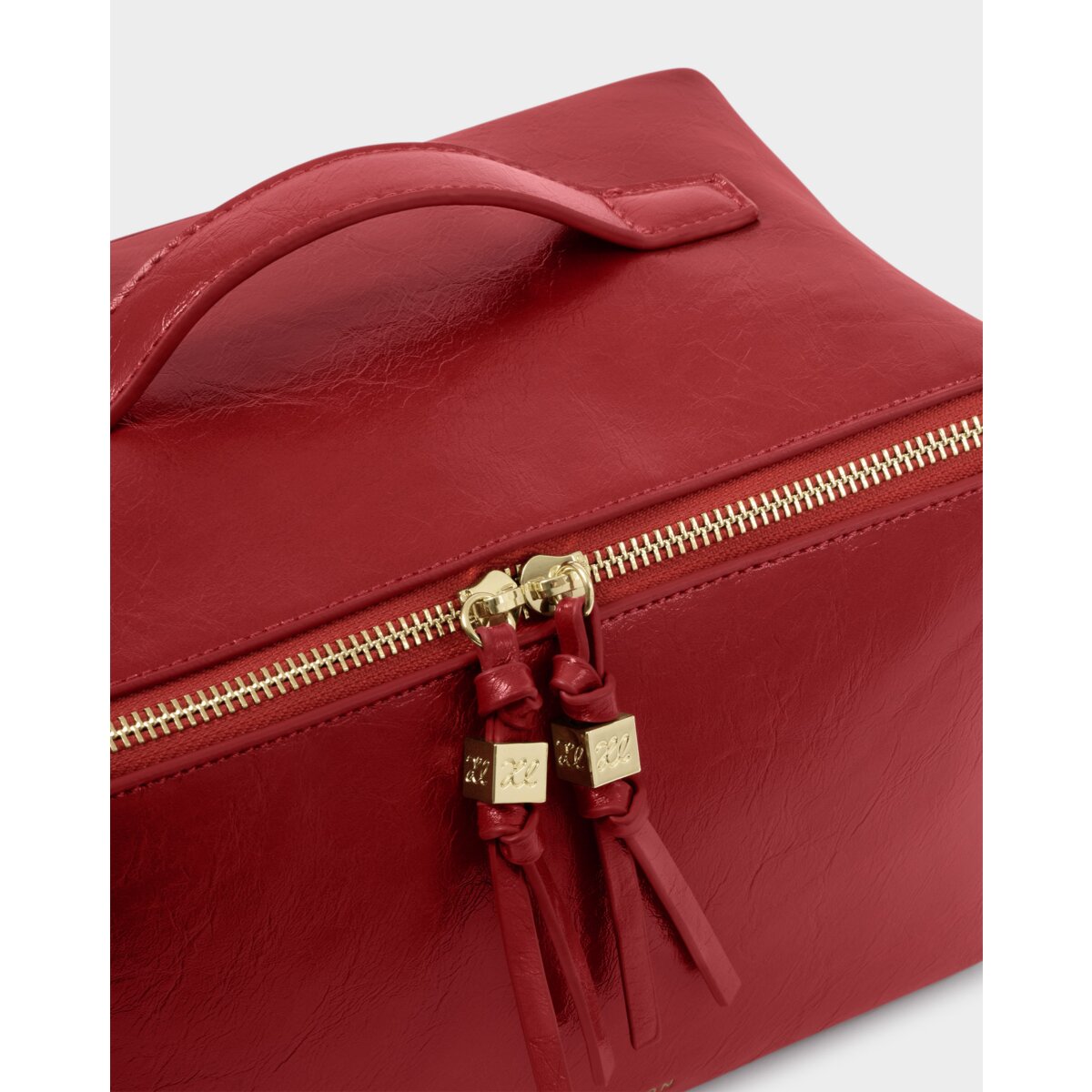 Large Suedette Makeup & Wash Bag - Crimson