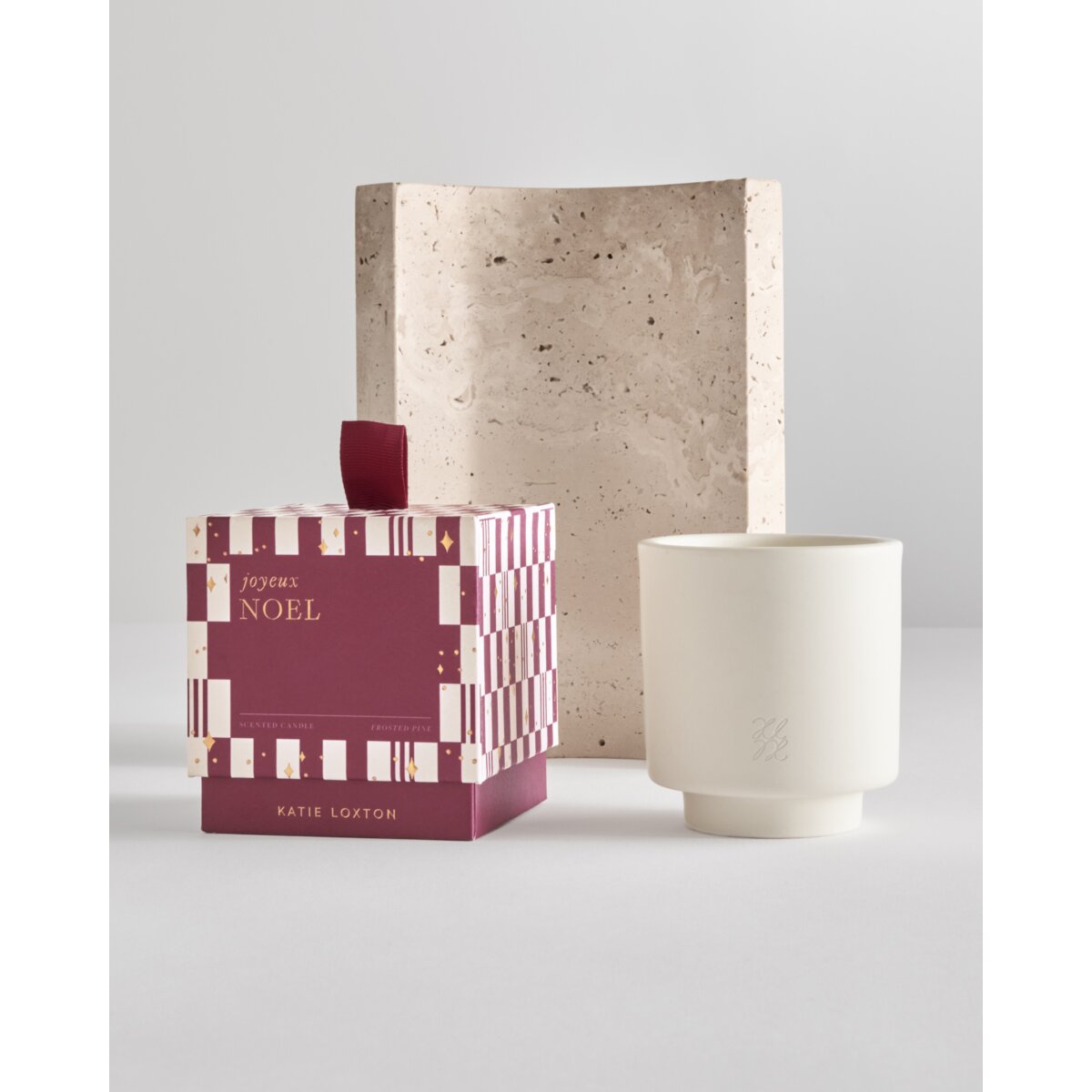 Ceramic Sentiment Candle 'Joyeux'