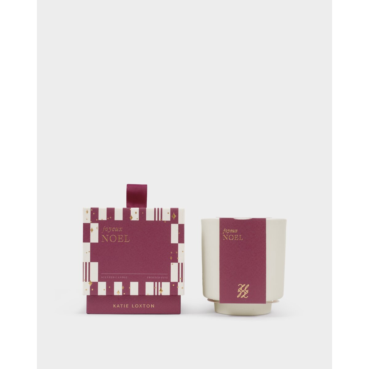 Ceramic Sentiment Candle 'Joyeux'