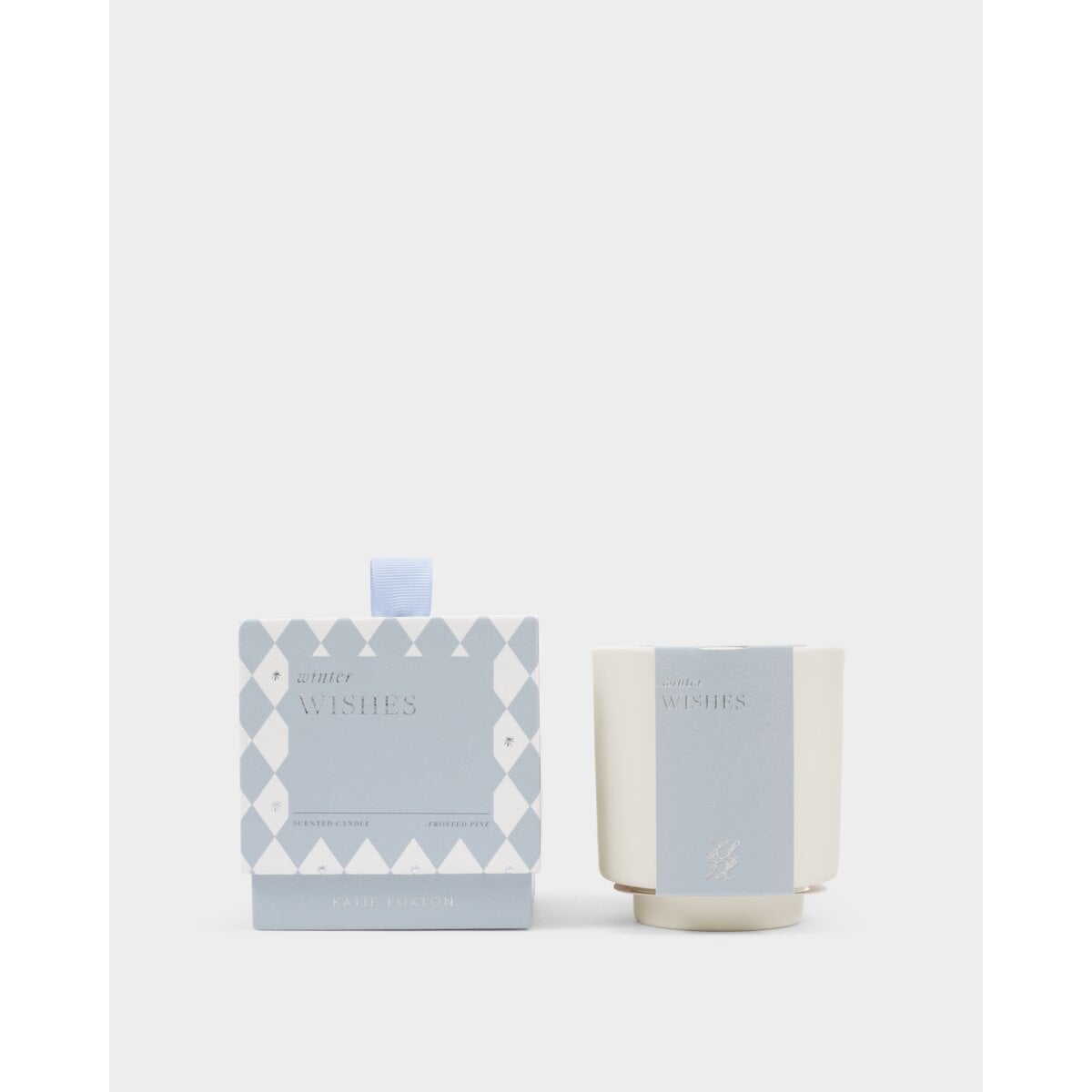 Ceramic Sentiment Candle 'Winter Wishes'