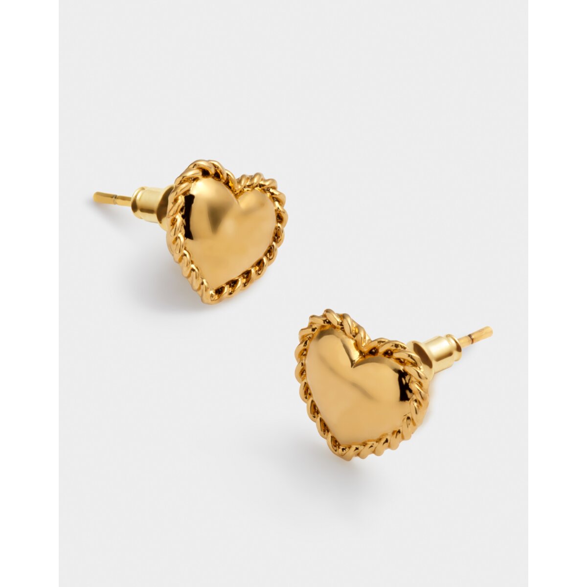 Waterproof Gold Heart Earrings
