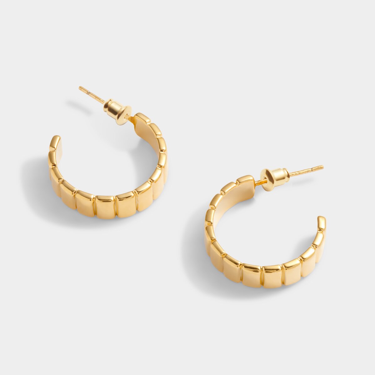 Waterproof Gold Amulet Hoop Earrings