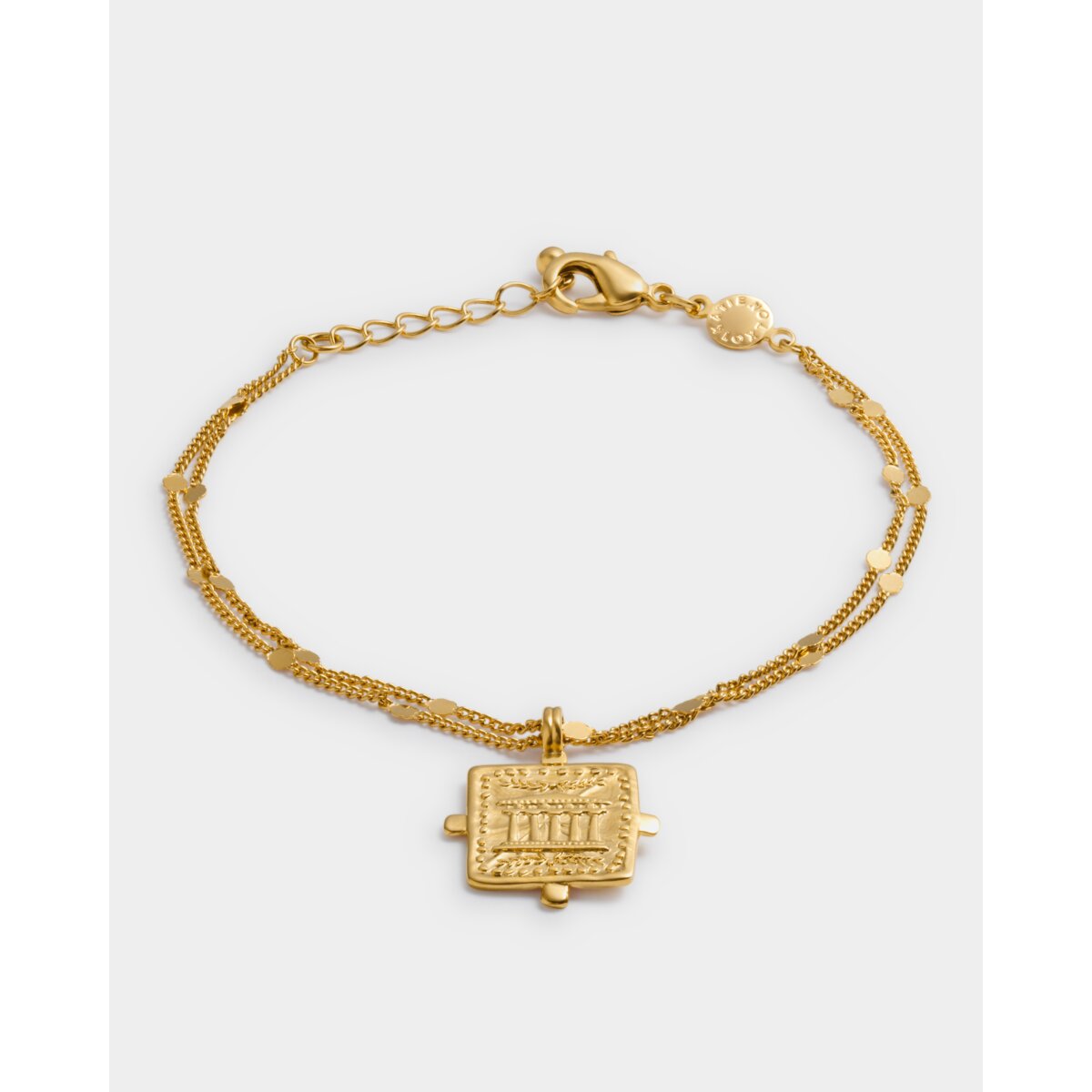 'Luck' Waterproof Gold Antique Coin Bracelet